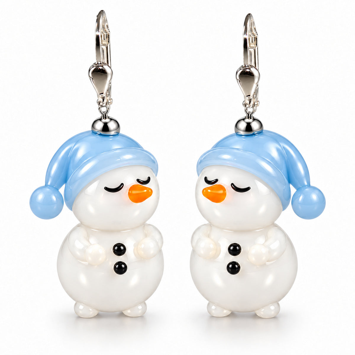 Boucles d'oreilles bonhomme de neige