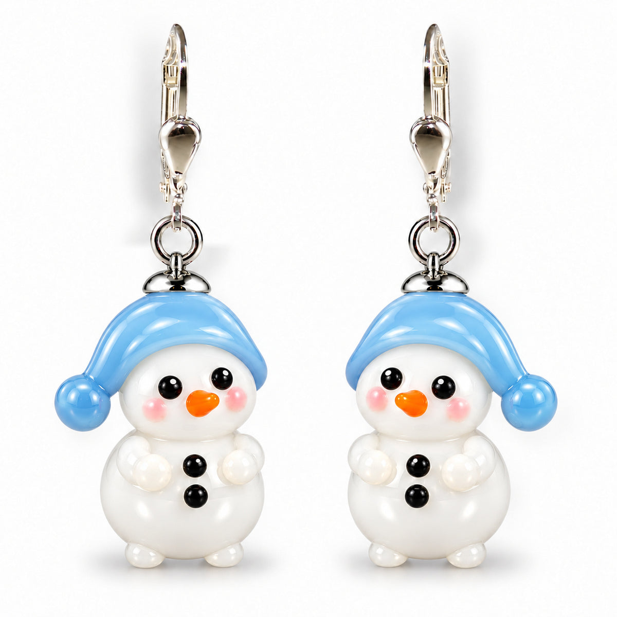 Boucles d'oreilles bonhomme de neige