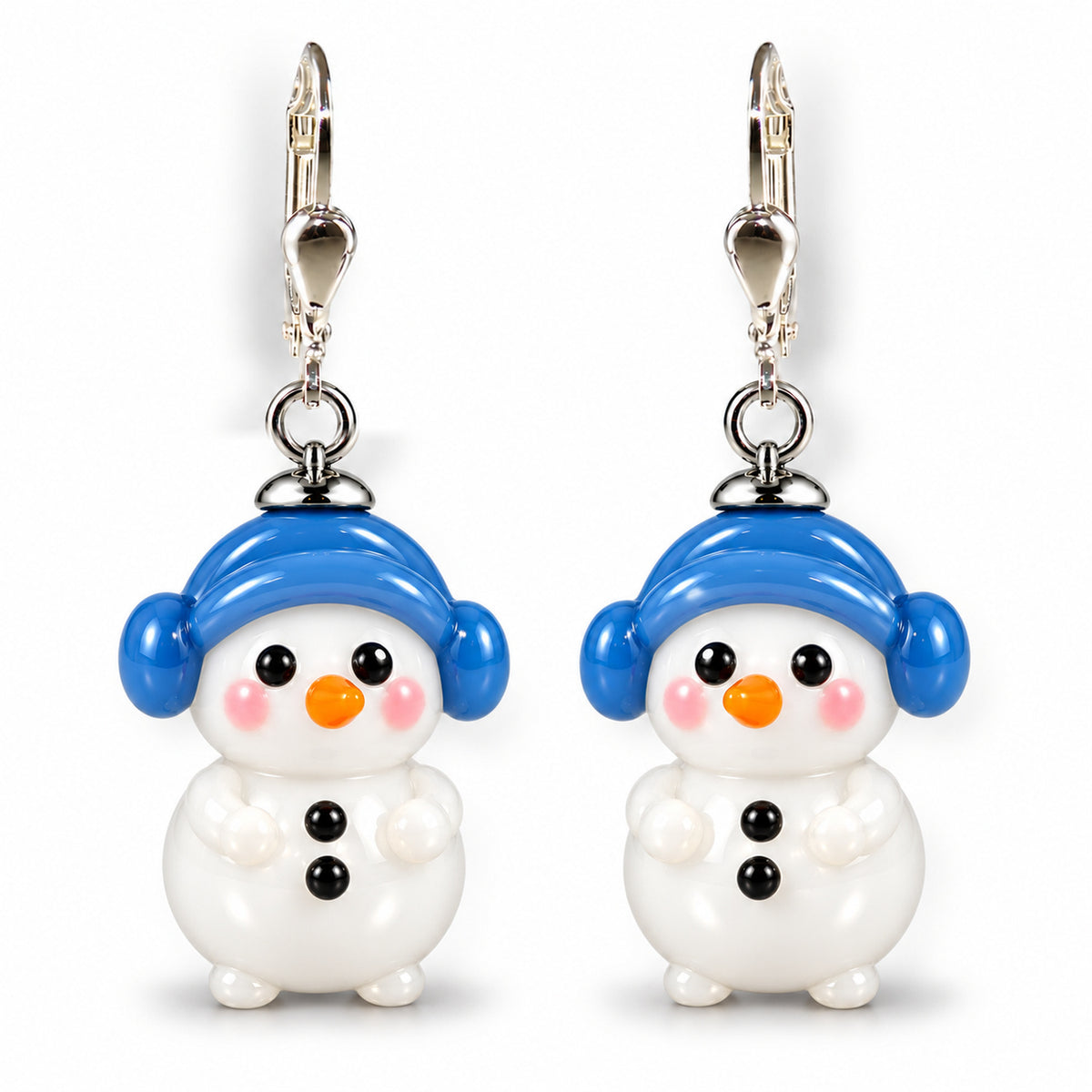Boucles d'oreilles bonhomme de neige