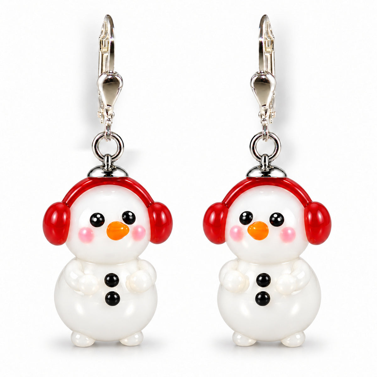 Boucles d'oreilles bonhomme de neige