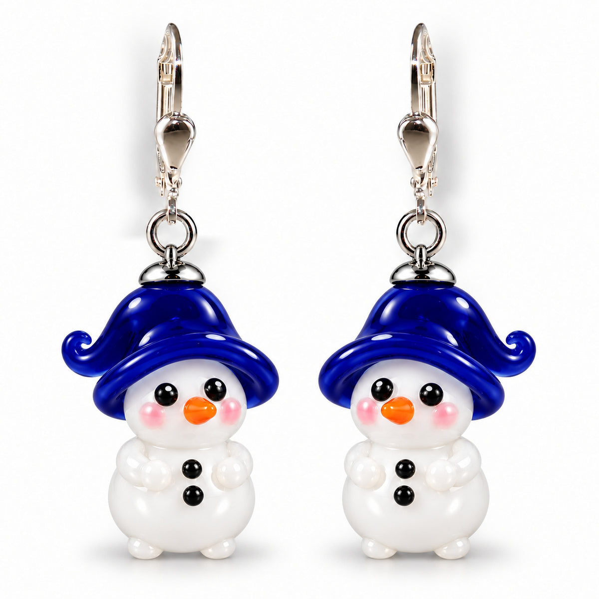 Boucles d'oreilles bonhomme de neige