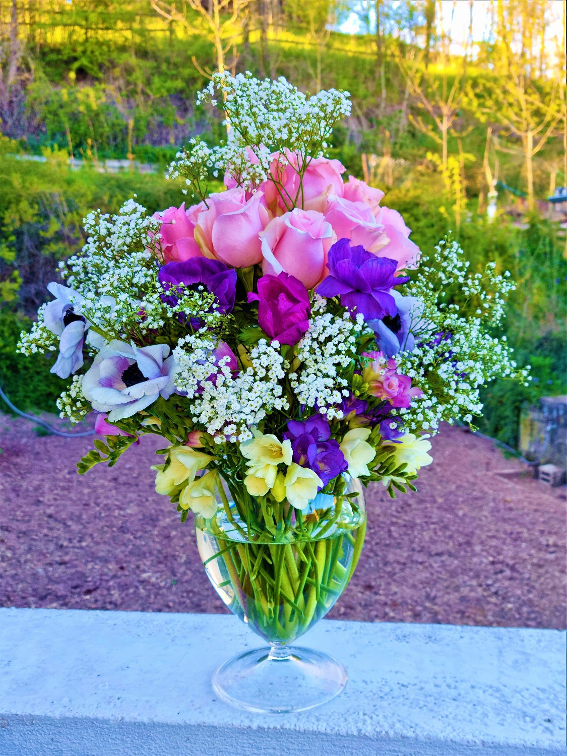 Vase "california flowers "