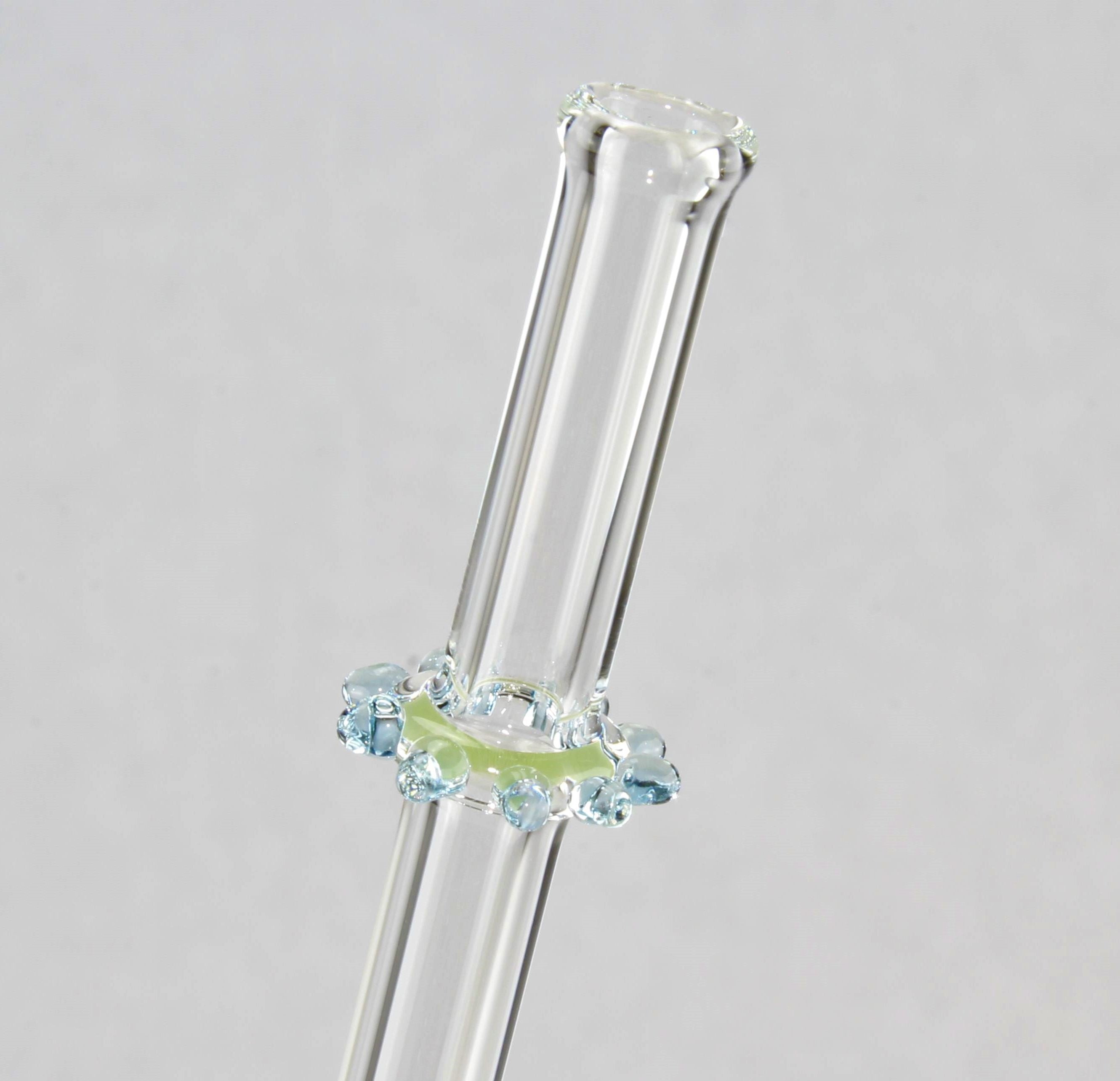 Trinkröhrchen aus Borosilikatglas 3.3, farbig, D 8 mm