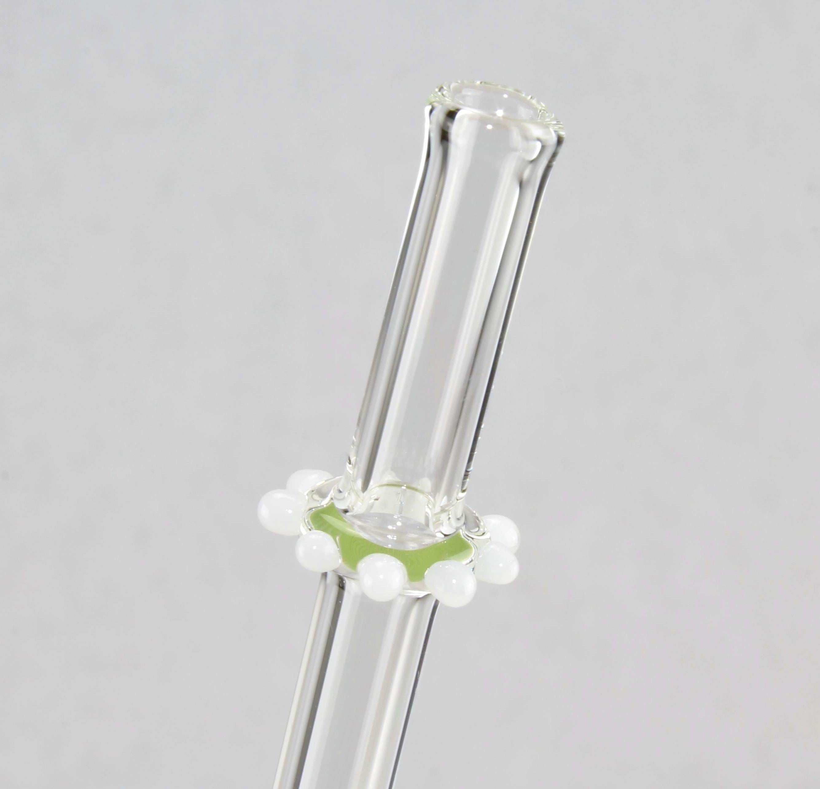 Trinkröhrchen aus Borosilikatglas 3.3, farbig, D 8 mm