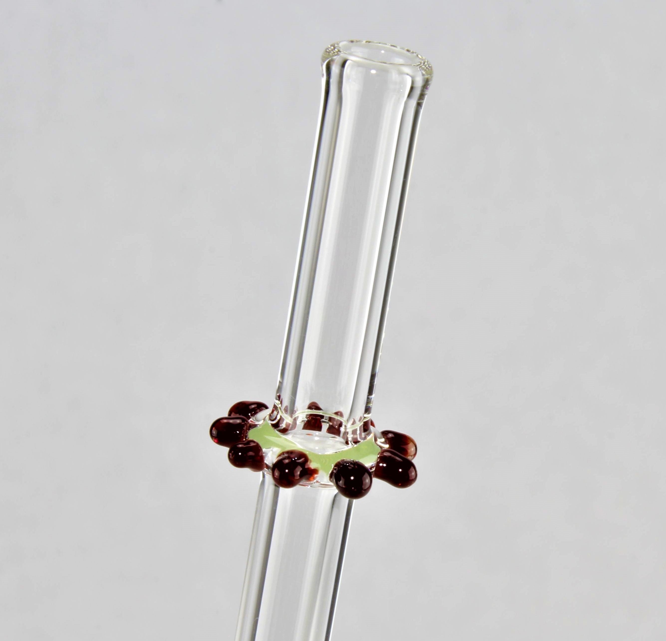 Trinkröhrchen aus Borosilikatglas 3.3, farbig, D 8 mm