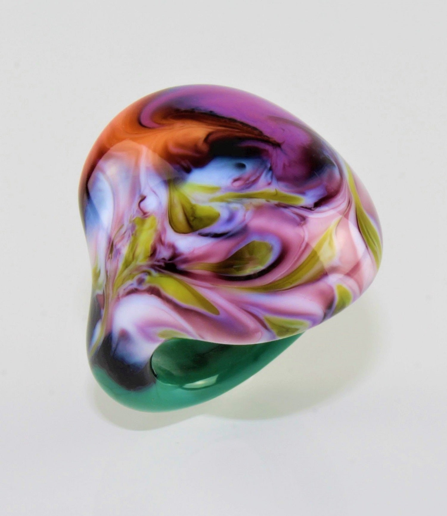 Ring "Arizona" No 8, Borosilikatglas, multicolor