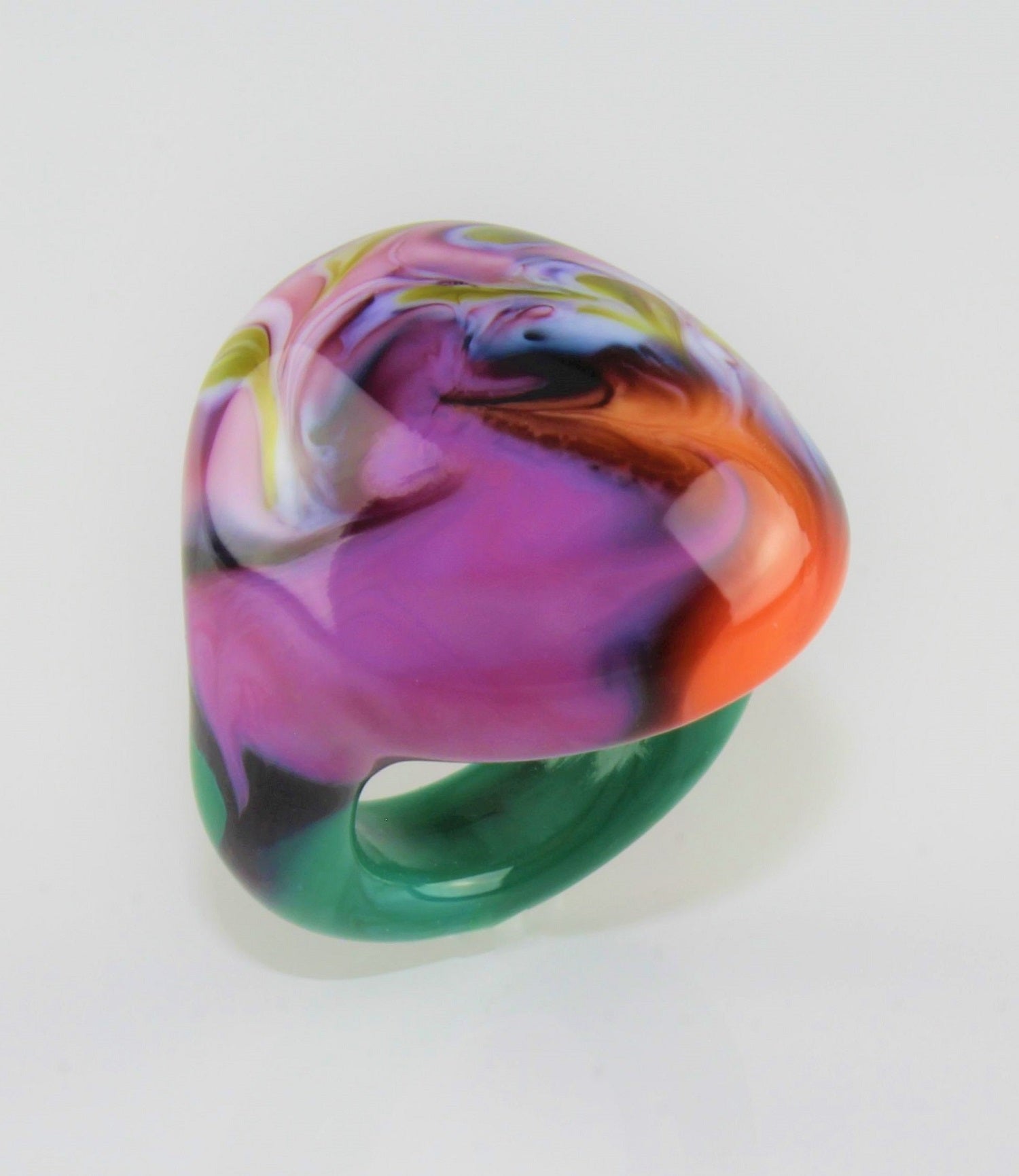 Ring "Arizona" No 8, Borosilikatglas, multicolor