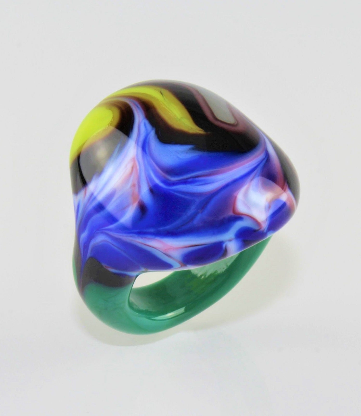 Ring "Arizona" No. 11, Borosilikatglas, multicolor