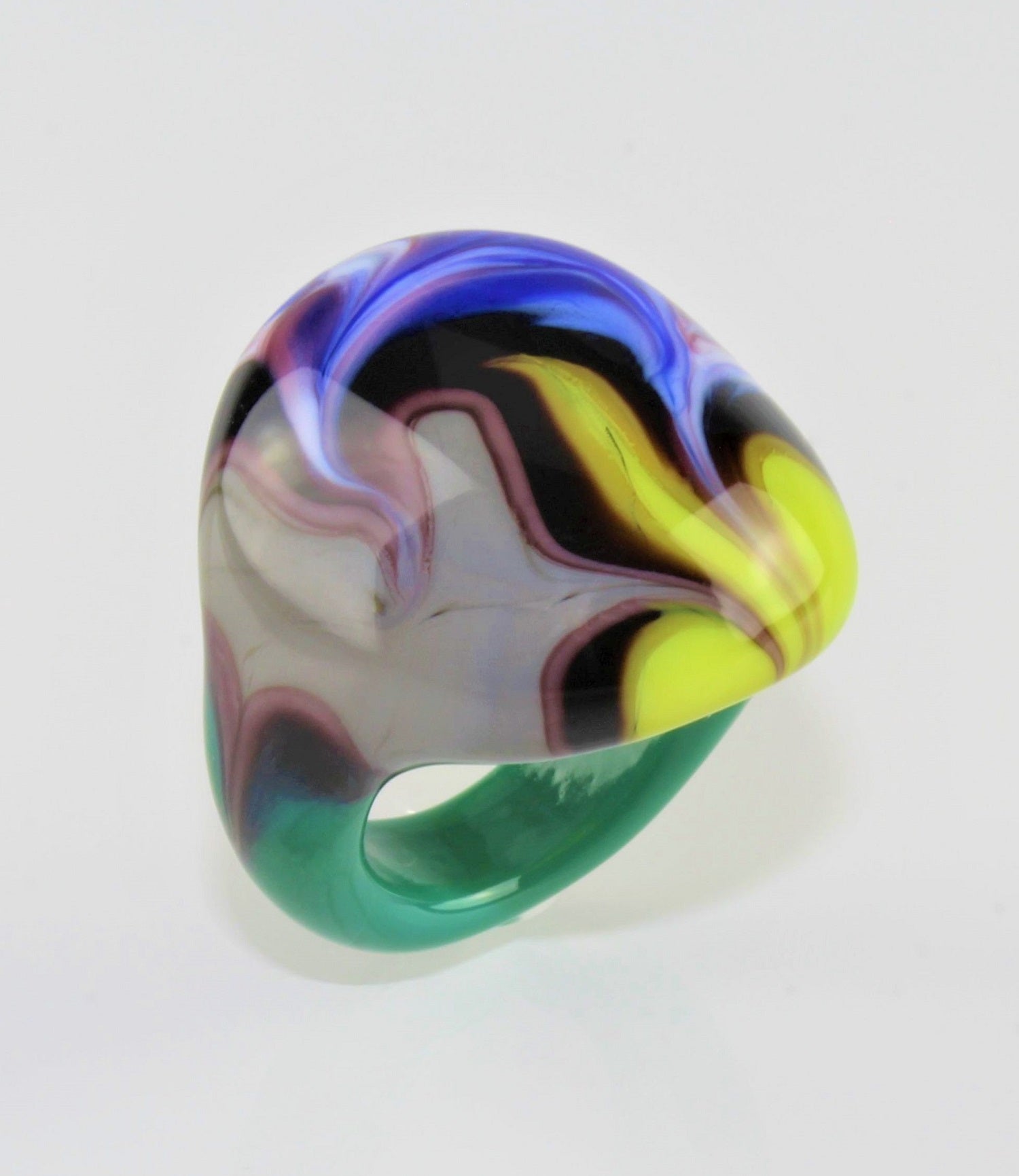 Ring "Arizona" No. 11, Borosilikatglas, multicolor