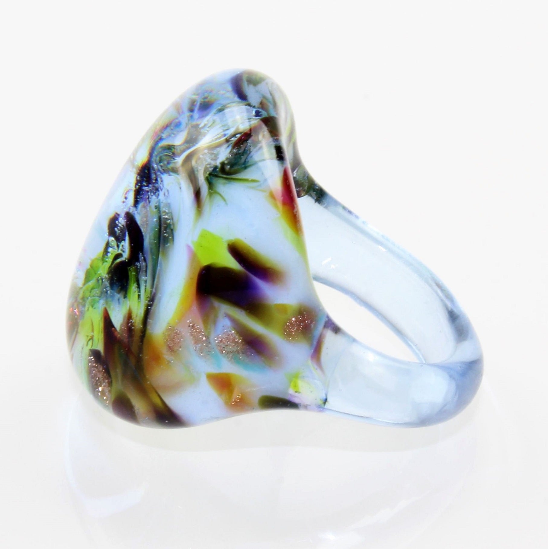 Ring "Madame" Flieder-violett marmoriert
