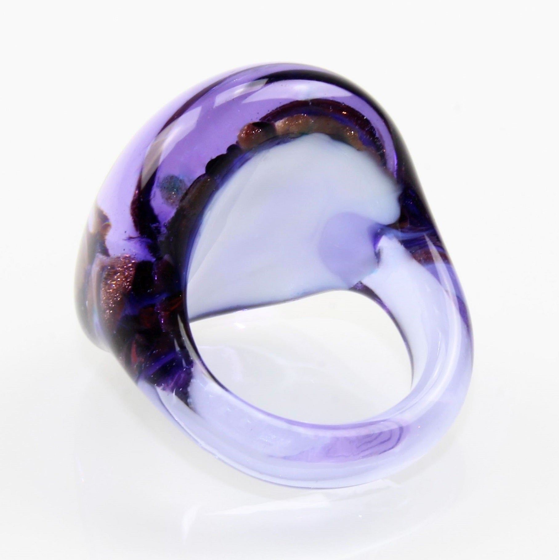 Ring "Madame" Veilchenblau dunkel marmoriert