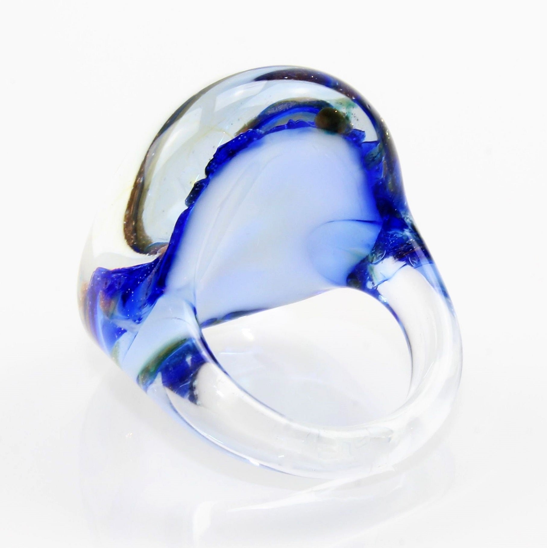 Ring "Madame" blau marmoriert