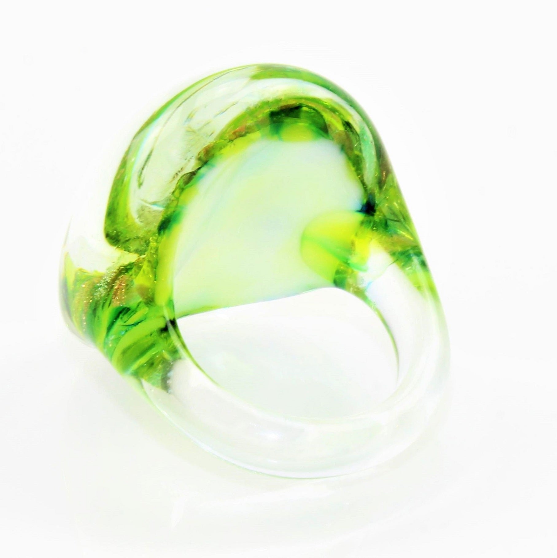 Ring "Madame" Ultragrün- Tannengrün marmoriert