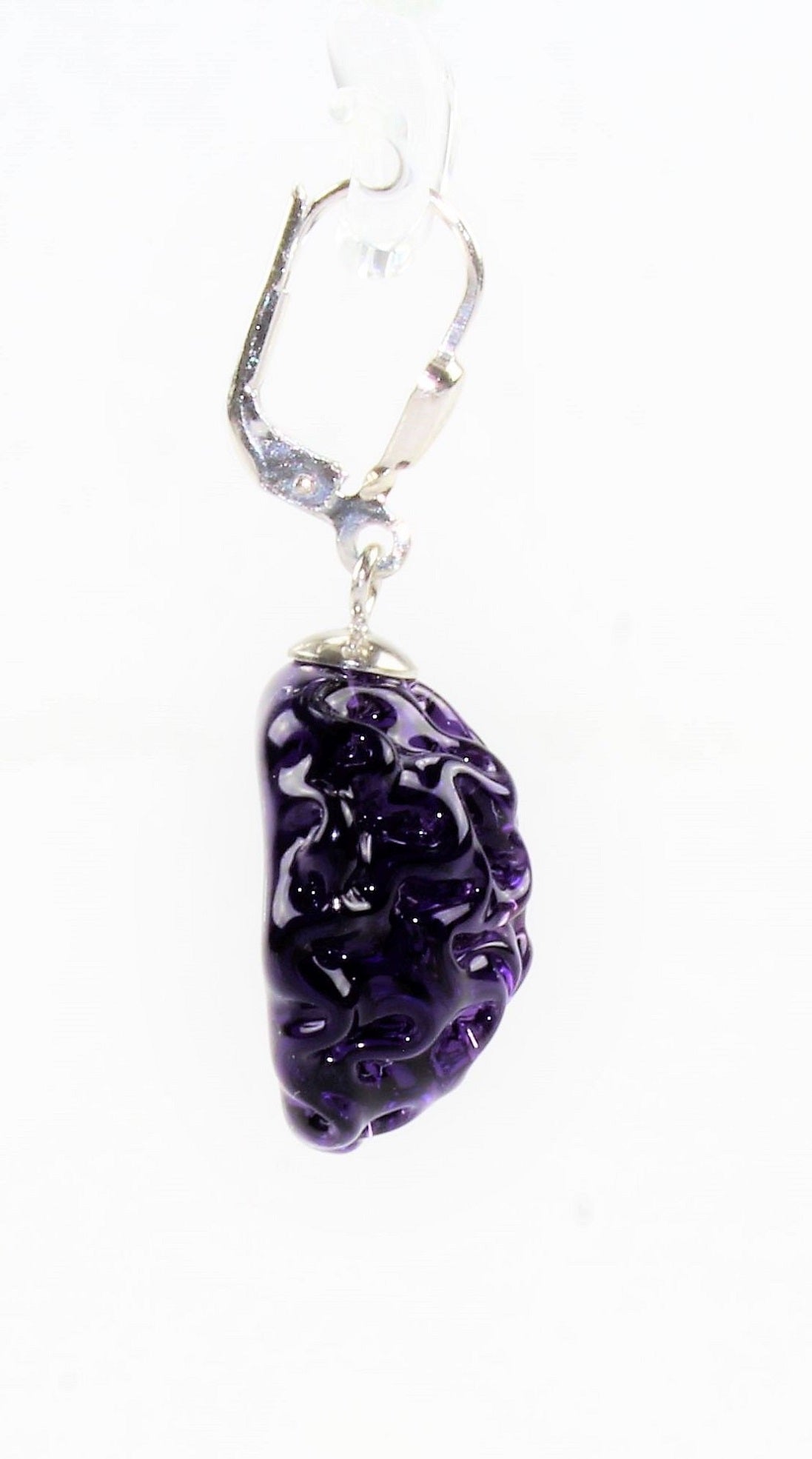 Ohrringe "Moon" 14 mm , Borosilikatglas