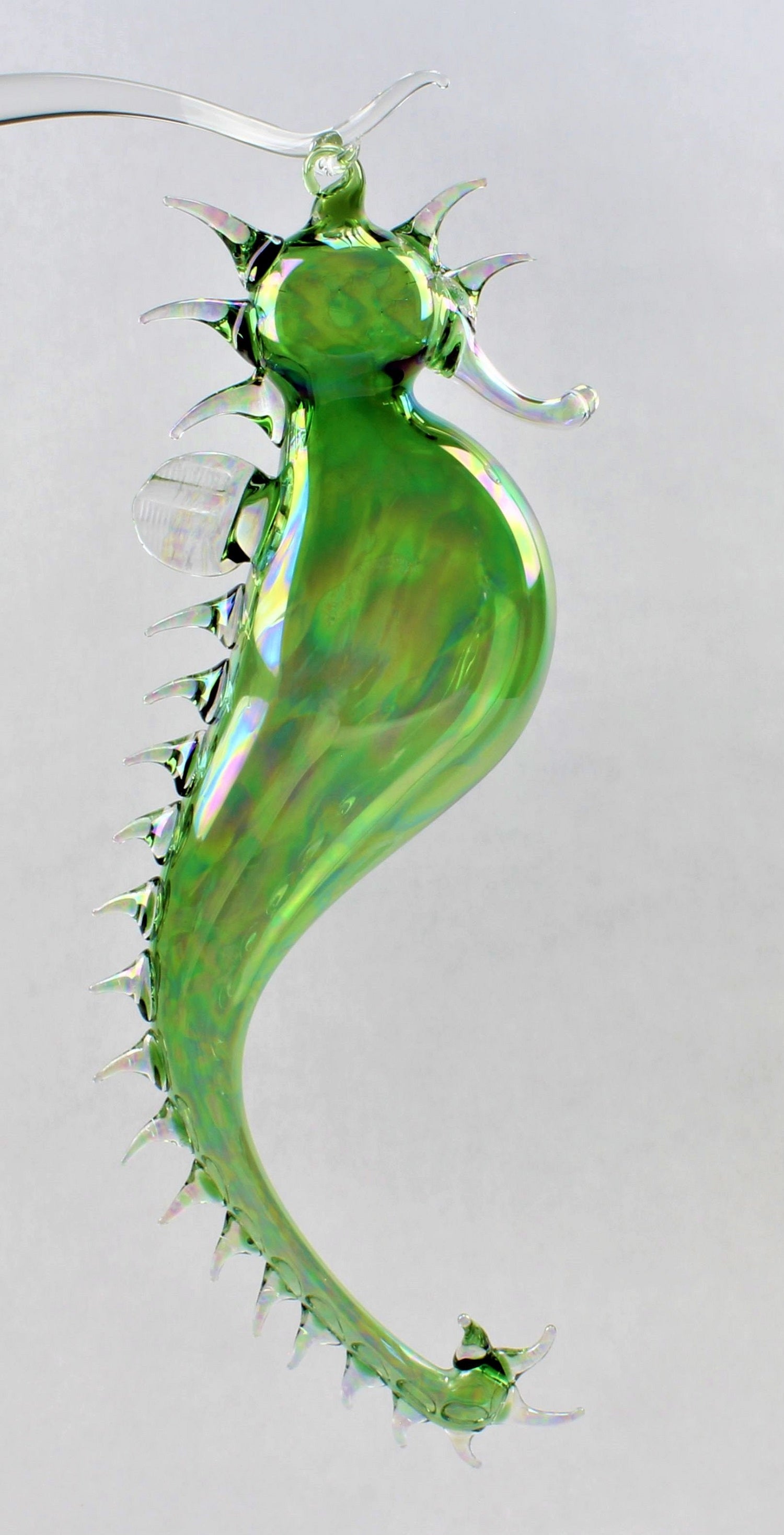 Seepferdchen, Kristall farbig , 20-22 cm , Material Borosilikatglas