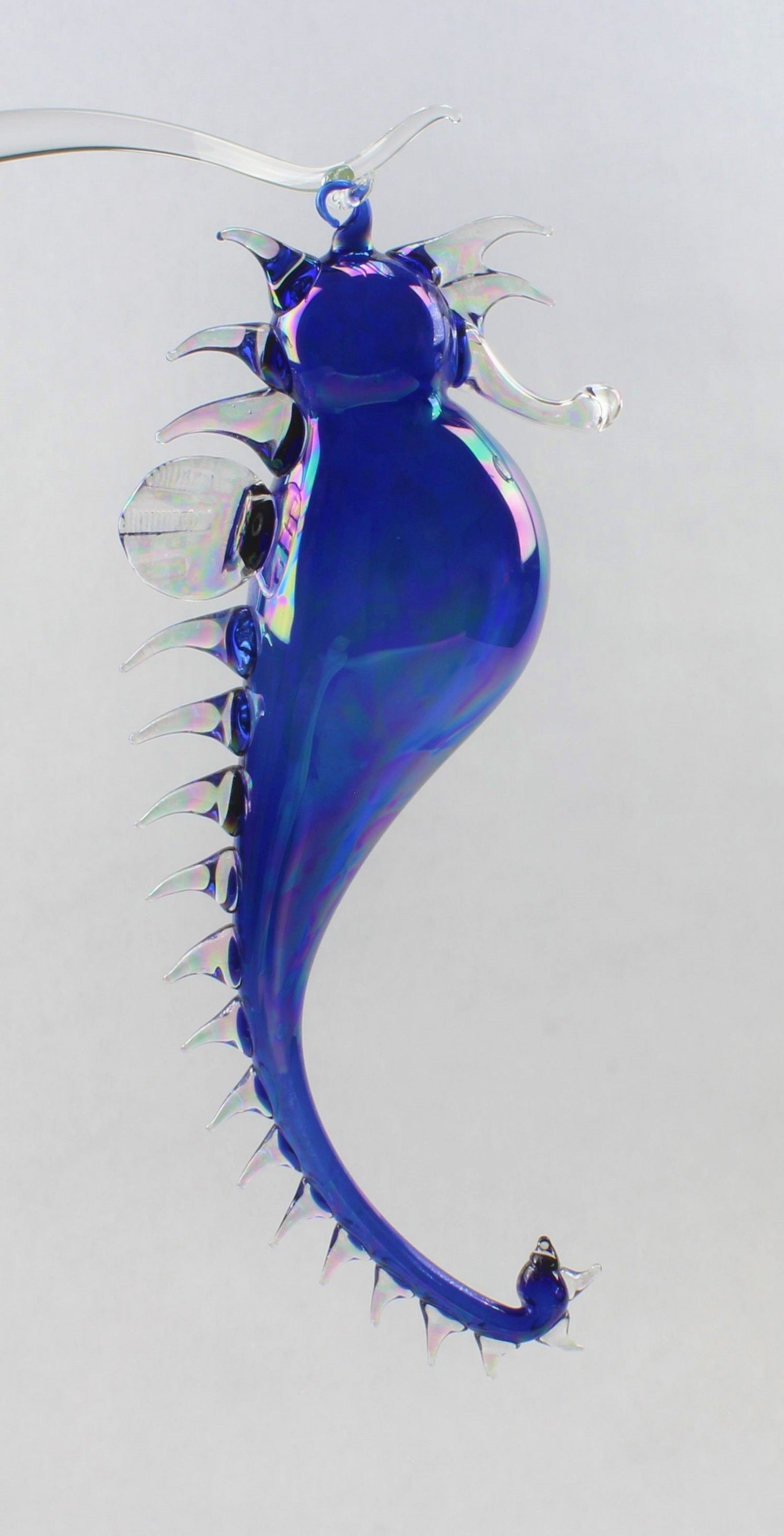 Seepferdchen, Kristall farbig , 20-22 cm , Material Borosilikatglas