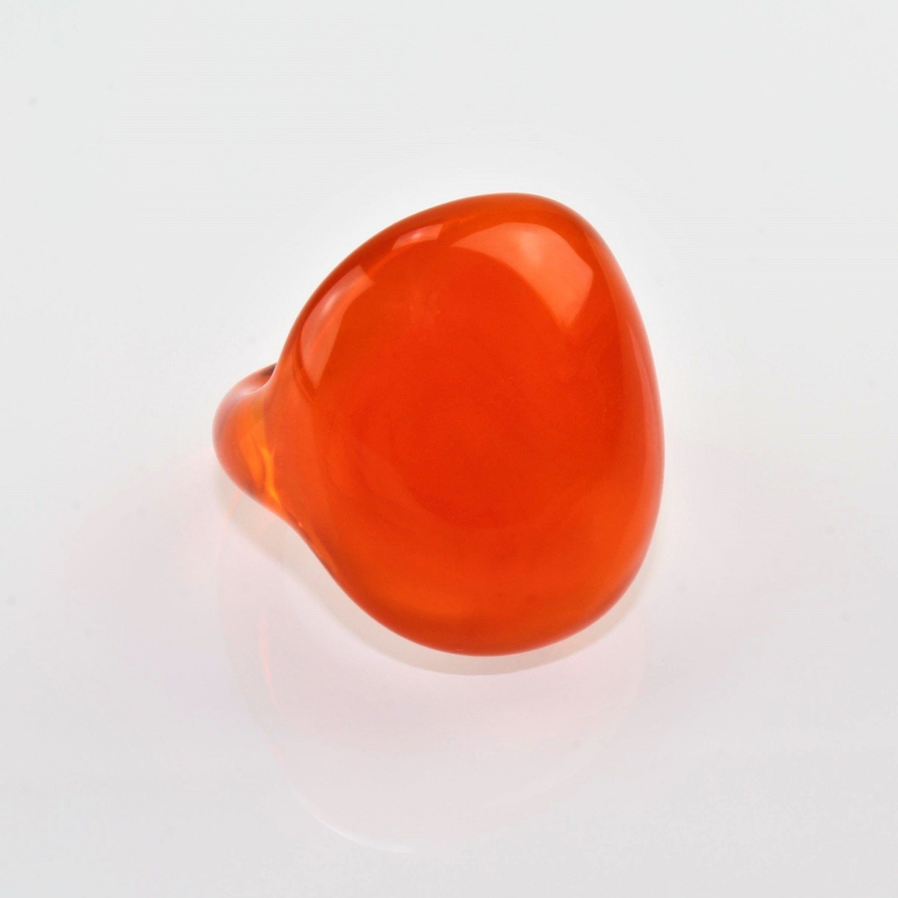Ring "Madame" Farbe: Kamelie, Material: Borosilikatglas, Deckel Größe 32 mm