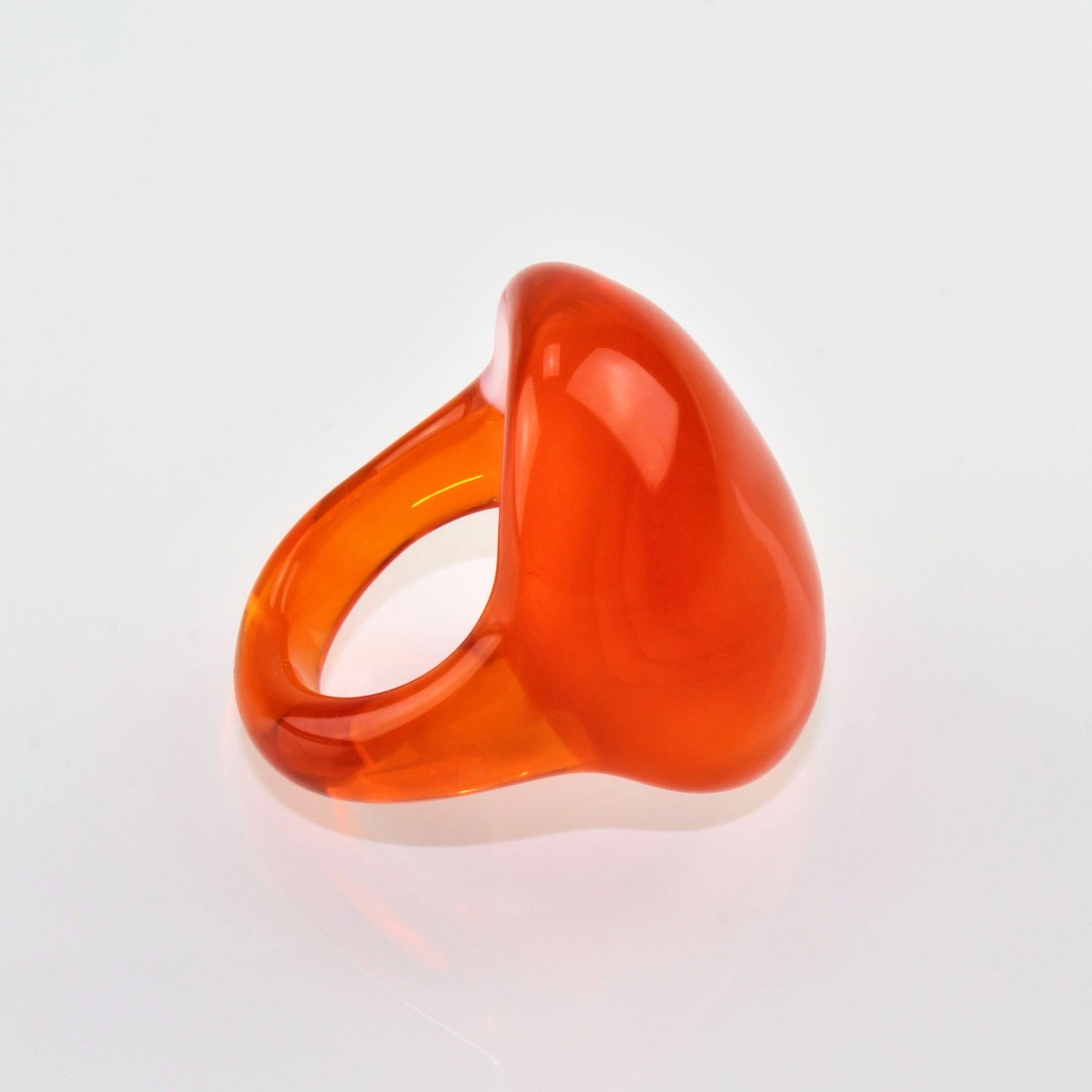 Ring "Madame" Farbe: Kamelie, Material: Borosilikatglas, Deckel Größe 32 mm