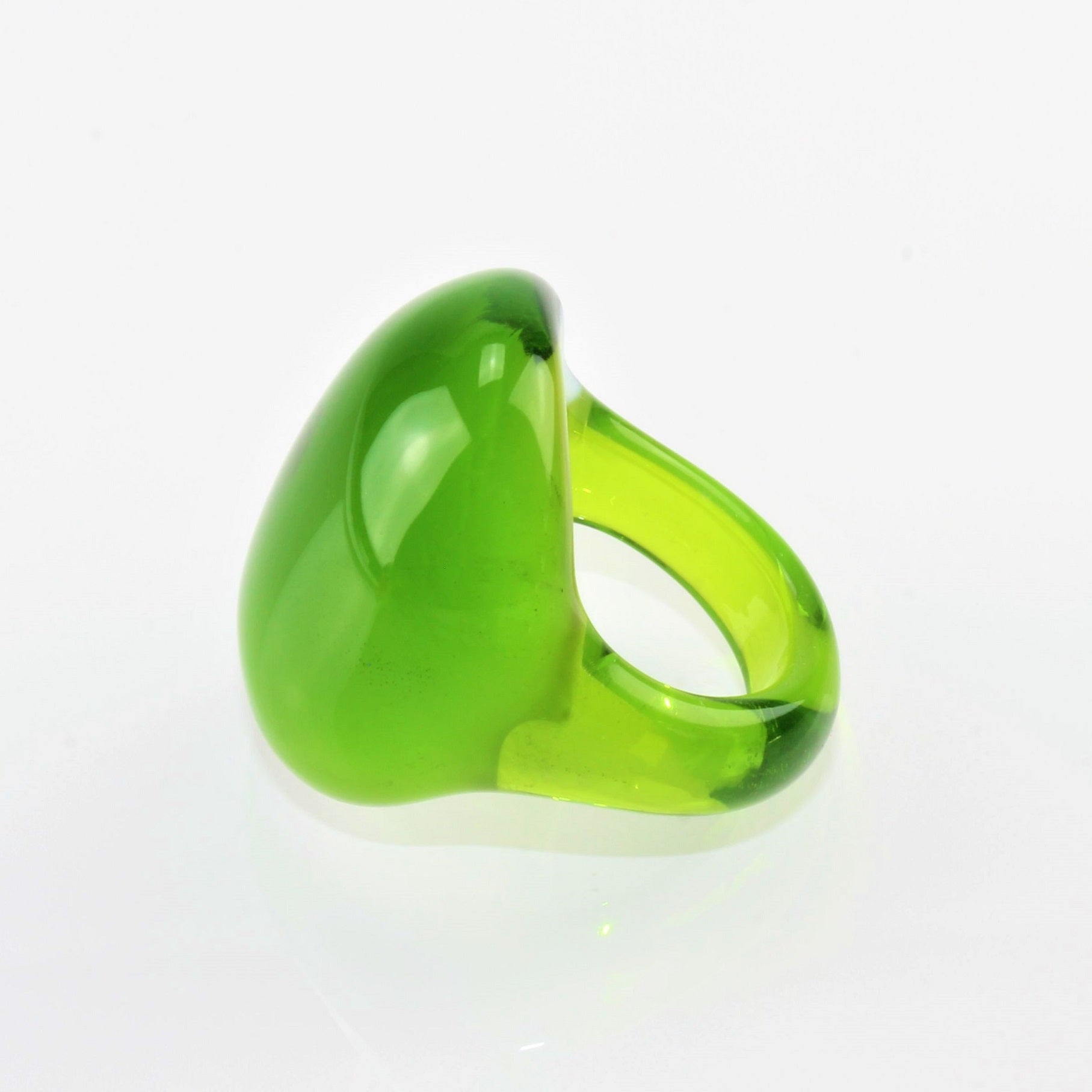 Ring "Madame" Farbe: Limette , Material: Borosilikatglas, Deckel Größe 32 mm