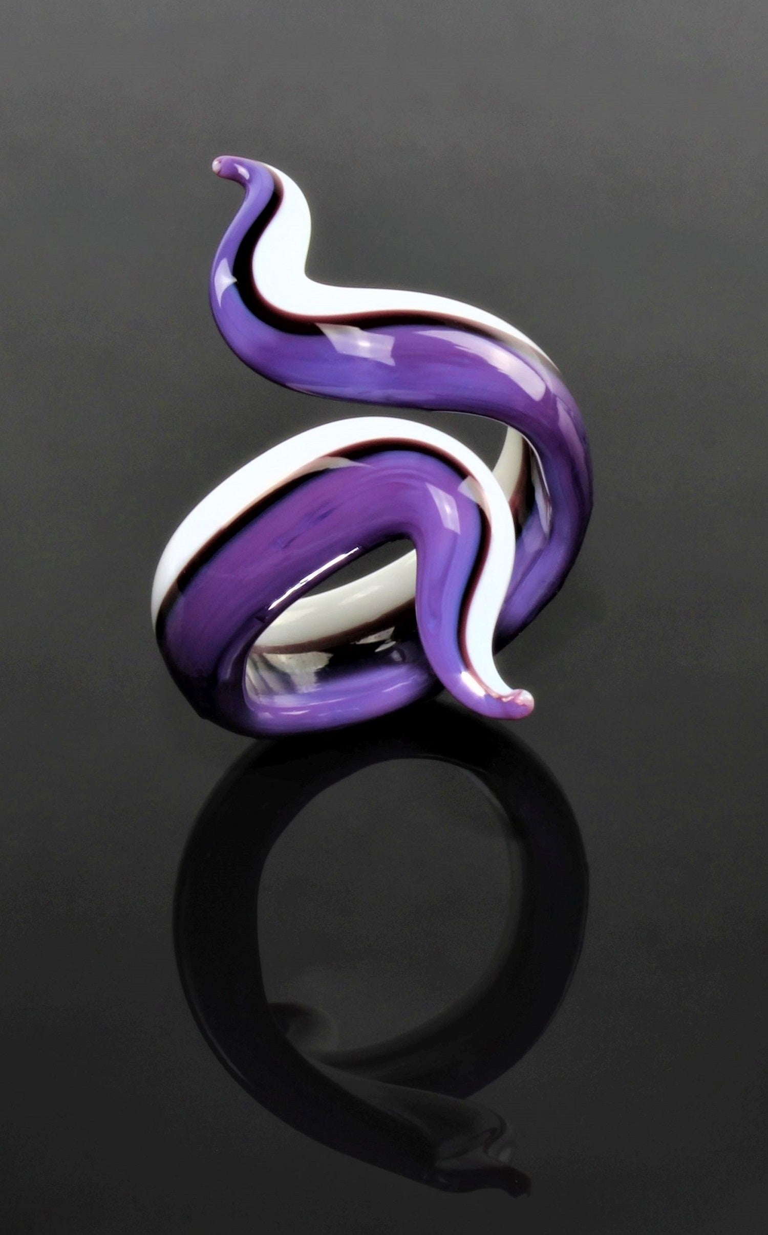 Ring "Eva", Salbei , Borosilikatglas