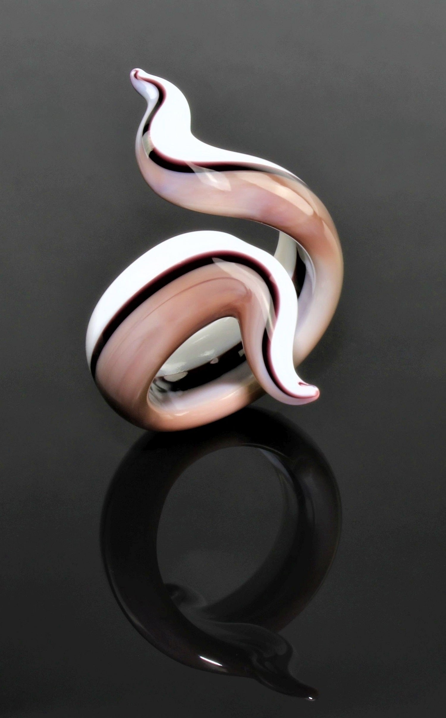 Ring "Eva", Nougat , Borosilikatglas