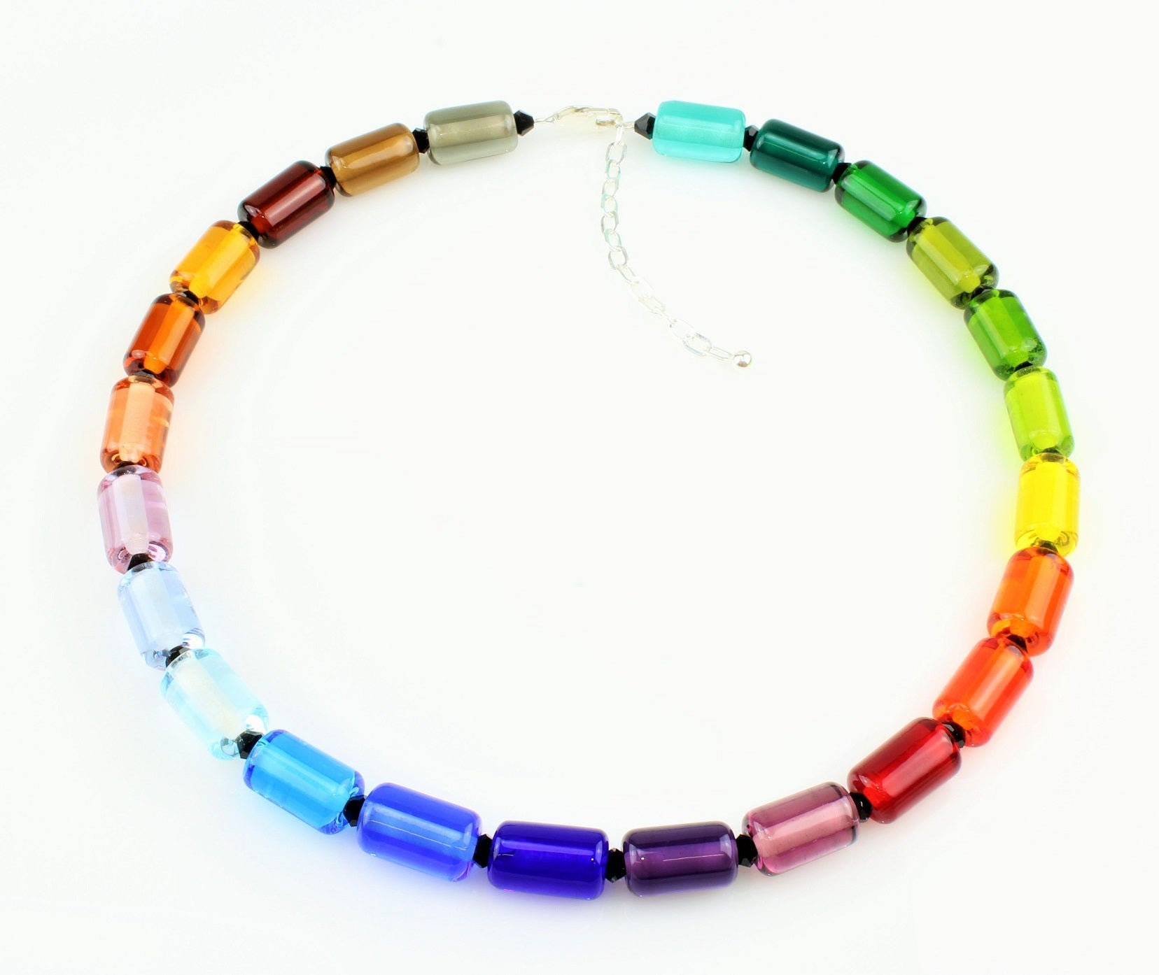 Halskette Rondell Regenbogen