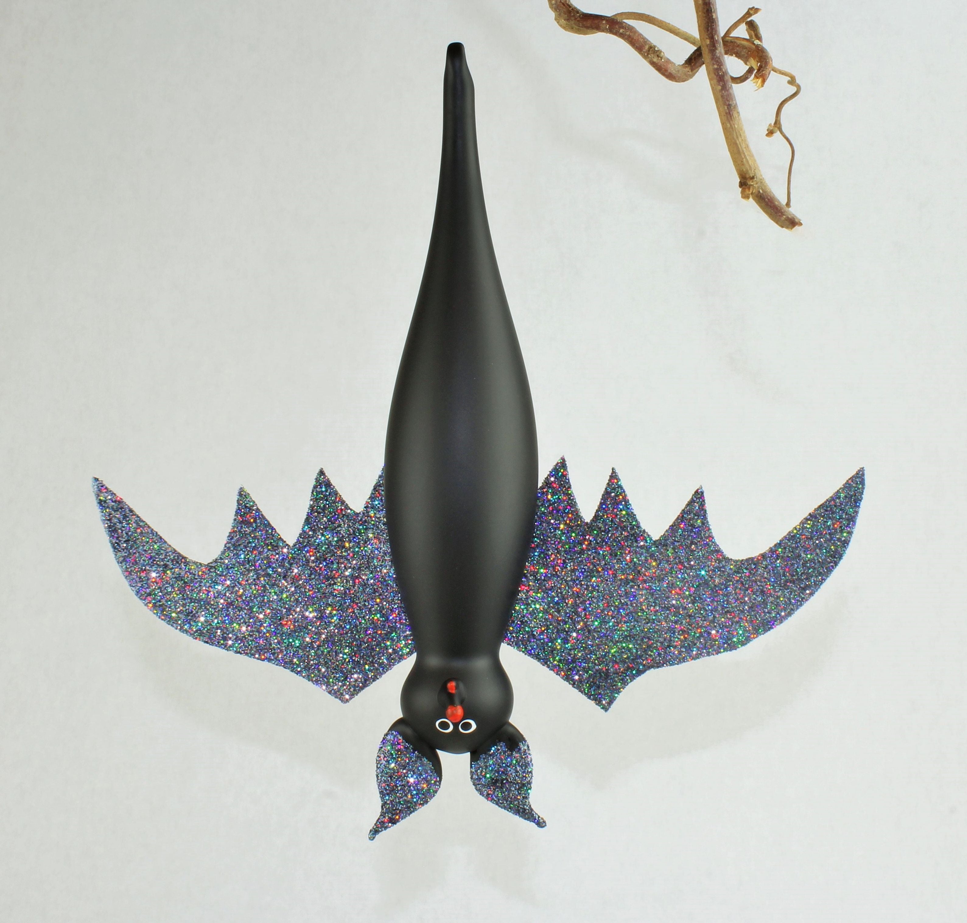 Fledermaus aus Glas, groß schwarz